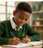 Learner completing a classroom activity